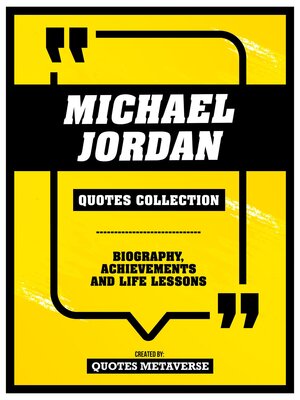 cover image of Michael Jordan--Quotes Collection